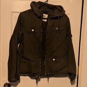 H&M army jacket military 12 L XL punk utility